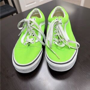 🖤 Vans Old Skool Vibrant Green Canvas Sneakers size 8